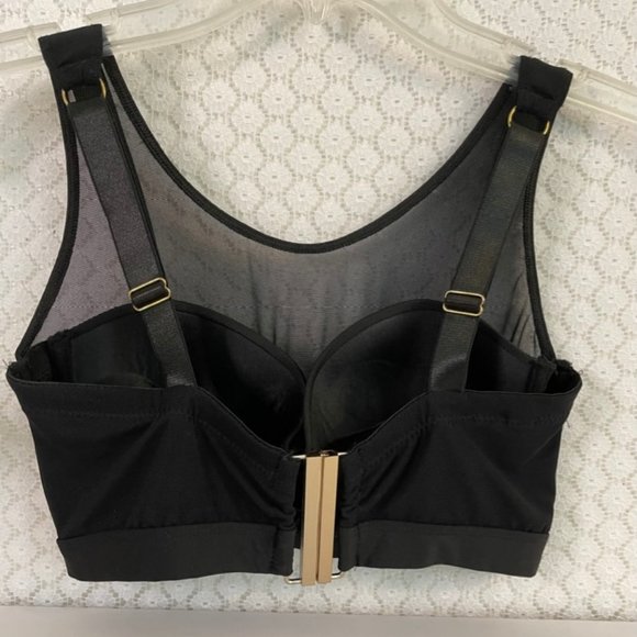 Bebe Black Bralette with Mesh Overlay -Adjustable Straps- Size S - Picture 3 of 6